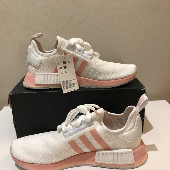 NIB Adidas NMD R1 Women’s White Vapour Pink - Picture 2 of 7
